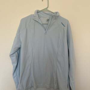 Decathlon Quechua MH100 Light Blue 1/4 Zip Hiking Fleece Pullover